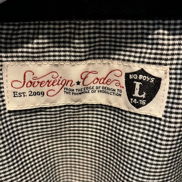 Sovereign Code button down boys size L 14-16 - Picture 3 of 4